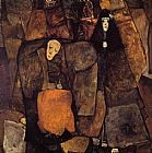 Egon Schiele Procession painting